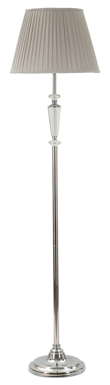 Lampadar Silvery, Mauro Ferretti, 1 x E27, 40W, 40x40x164 cm, metal/sticla/textil, argintiu - imagine 7